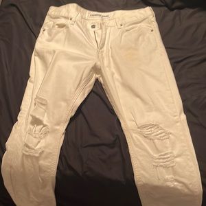Express Rocco slim fit 36x32 white jeans